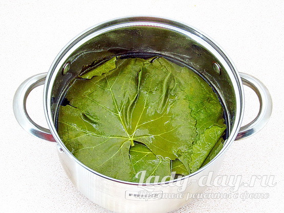 кипятим виноградные листья