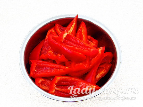 чистим и режем перец