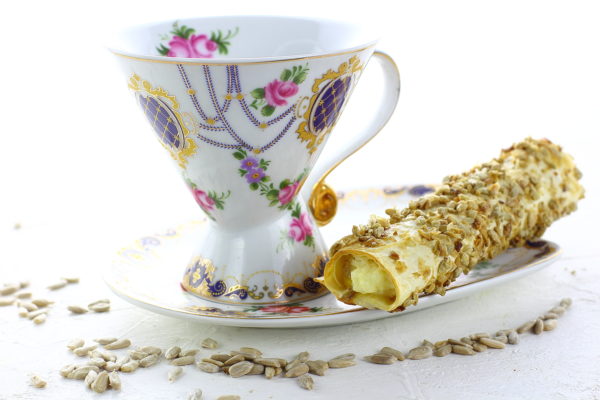 Вкусный лаваш с творогом и бананом 