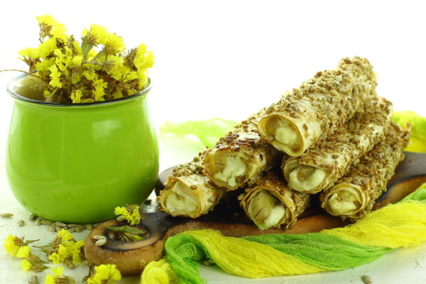 Лаваш с творогом в духовке