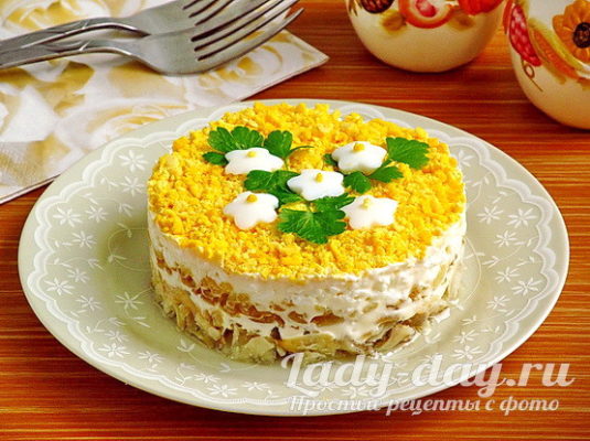 Салат рыбный - рецепт с фото очень вкусный