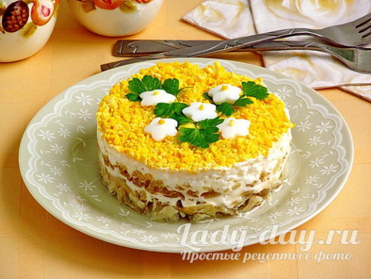 Салат рыбный - рецепт с фото очень вкусный