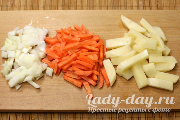 порежем овощи