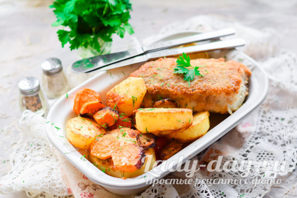 минтай с картофелем