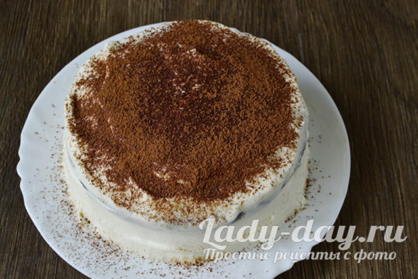 посыпать какао