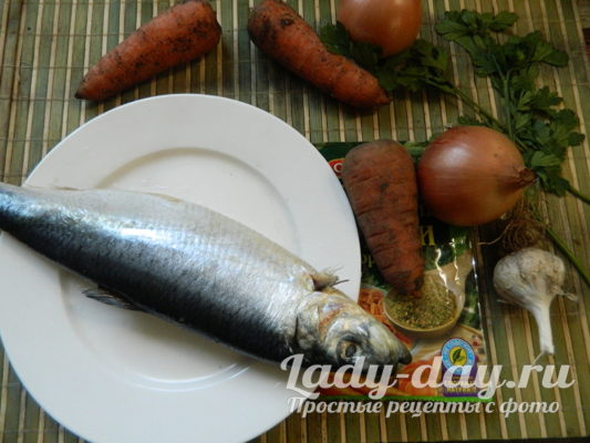 селедка, лук, морковь