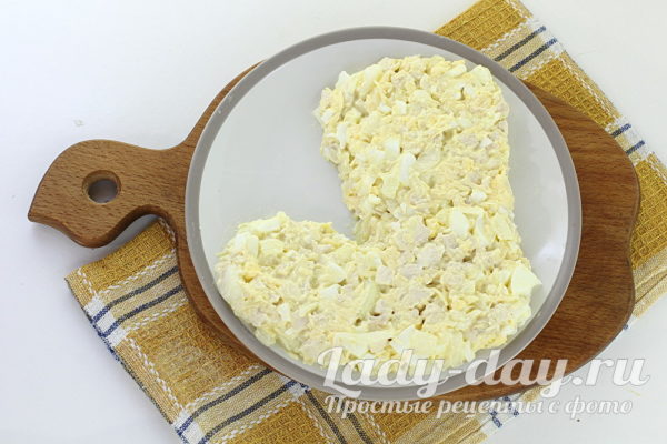 салат в виде сапога