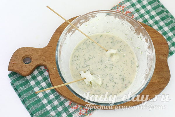 Цветная капуста в кляре