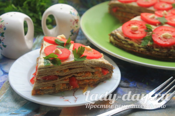 Печеночный торт из куриной печени