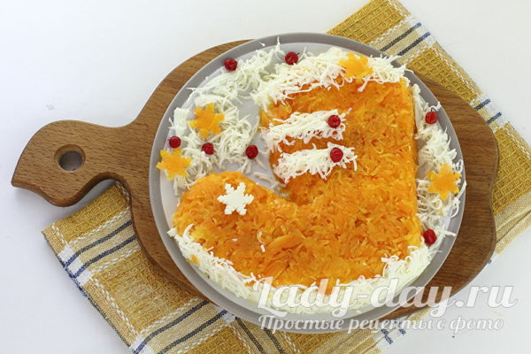 Салат Новогодний сапог