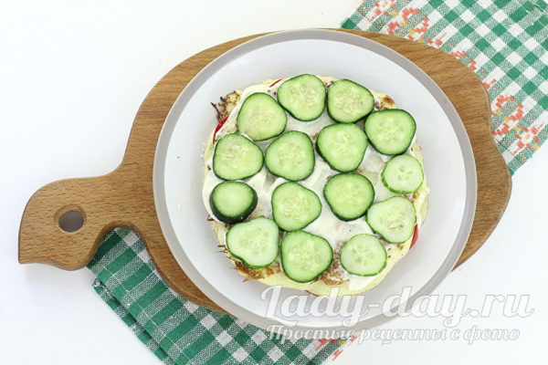 кабачковый торт с огурцами