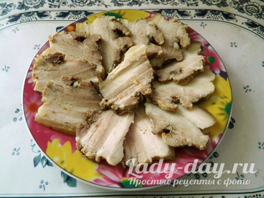 Сало вареное в пакете