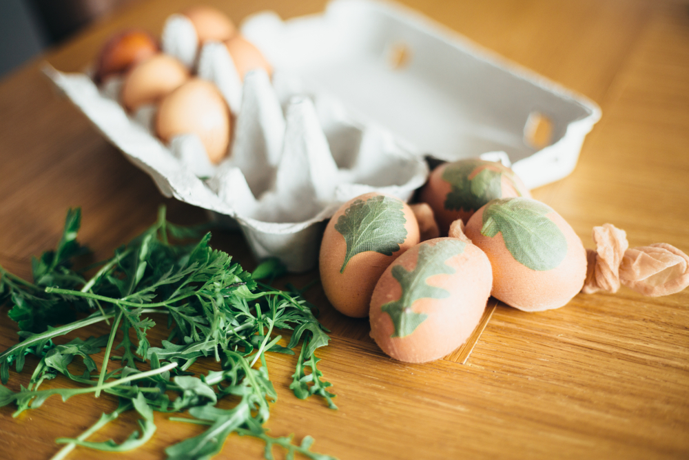 Окрашивание яиц луковой шелухой, шаг-3