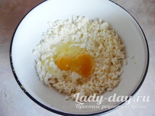 яйцо на творог