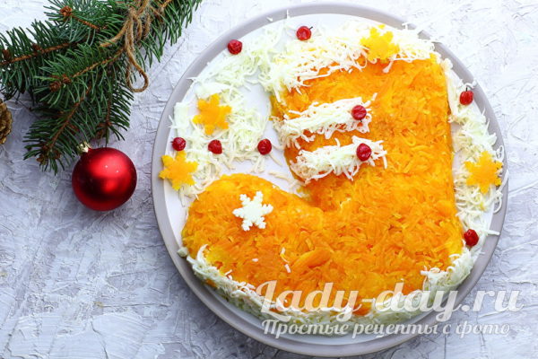 Салат «Новогодний сапожок»