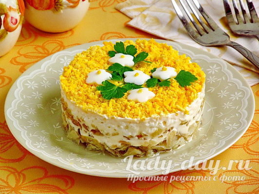 рыбный салат очень вкуснный