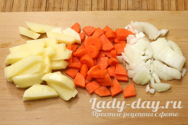 резаные овощи