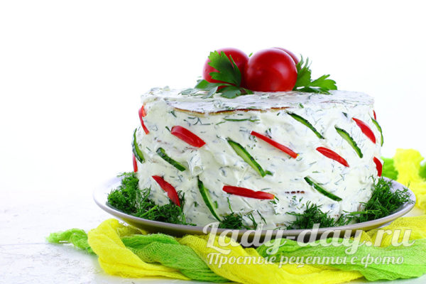 кабачковый торт рецепт с фото пошагово с помидорами