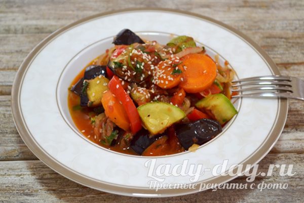 Соте из баклажан