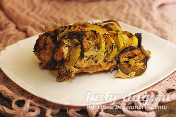 грудка куриная запеченная в духовке с овощами