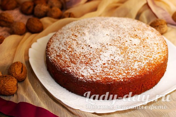 ореховый пирог с грецкими орехами