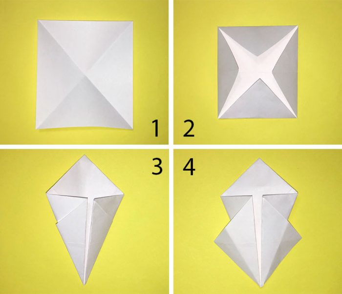 снежнка оригами схема