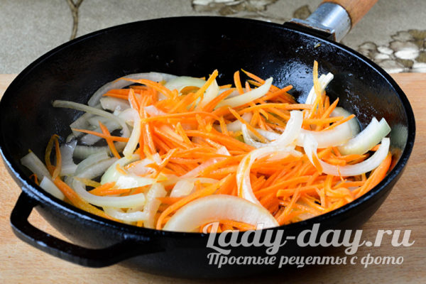 обжарить овощи