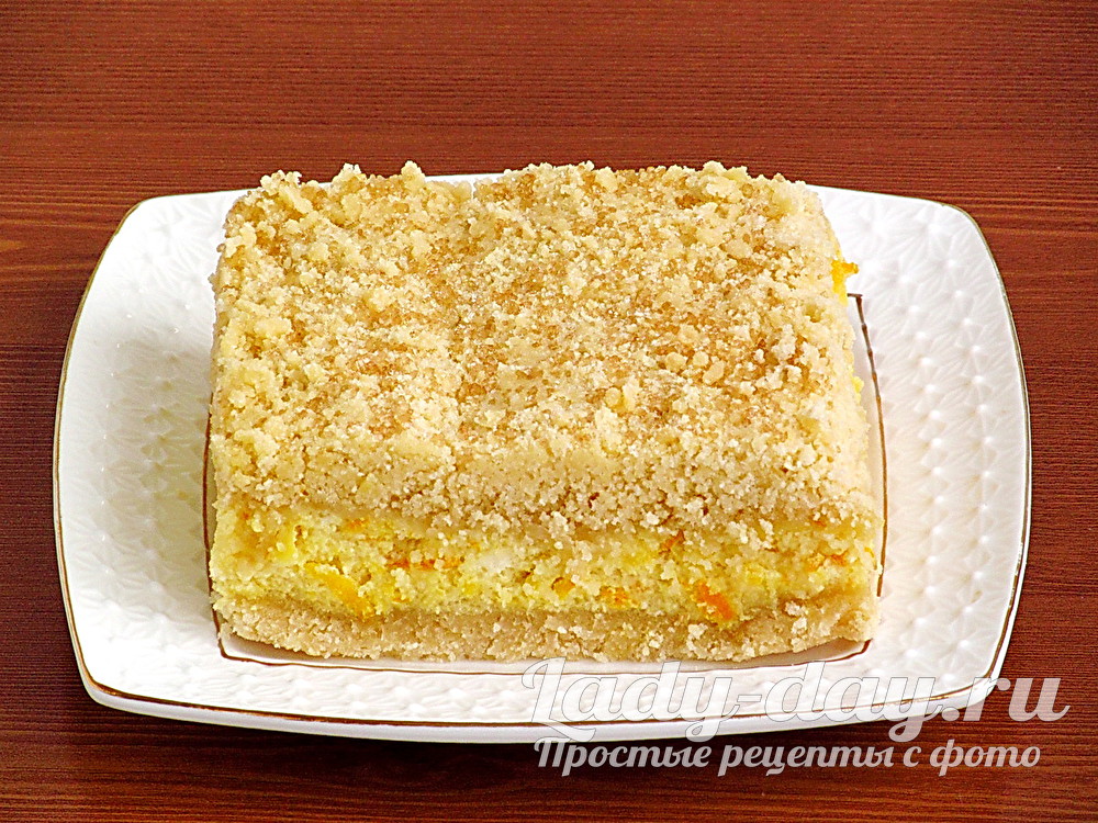 Пирог с творогом из песочного теста