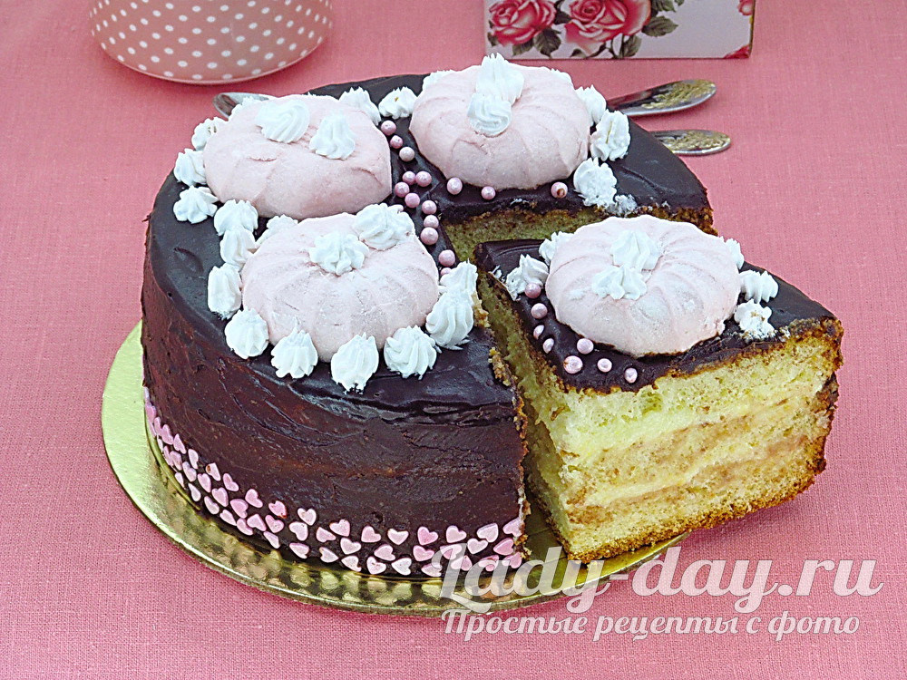 бисквитный торт очень вкусный и простой рецепт с фото 