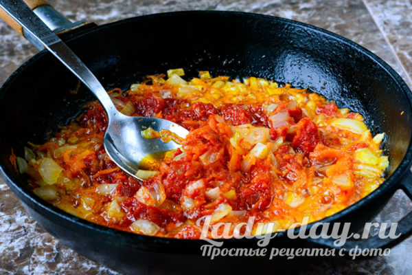 поджарка из овощей