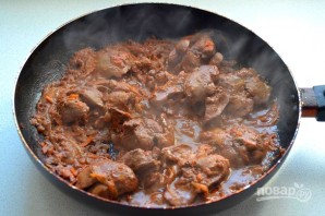 Куриная печень в томатном соусе - фото шаг 11