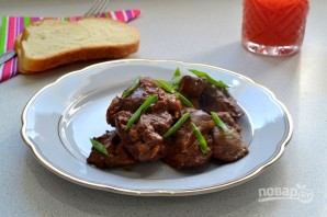 Куриная печень в томатном соусе - фото шаг 12