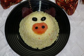 Рисовый салат на Новый год Свиньи - фото шаг 9