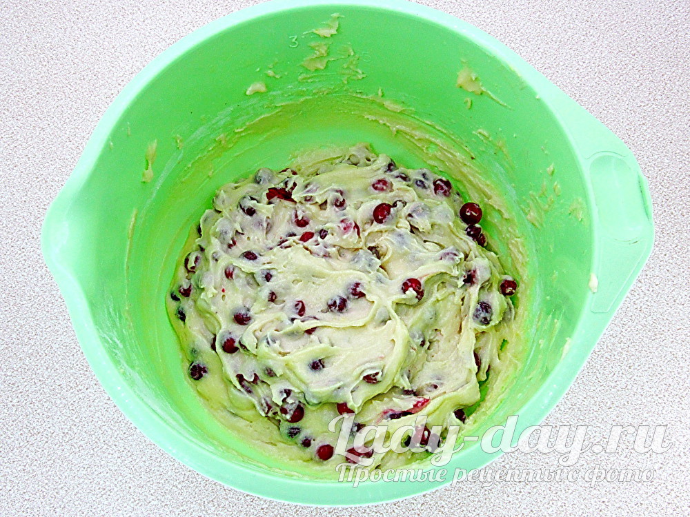 тесто с клюквой