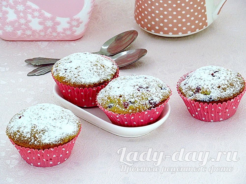 Кексы с клюквой