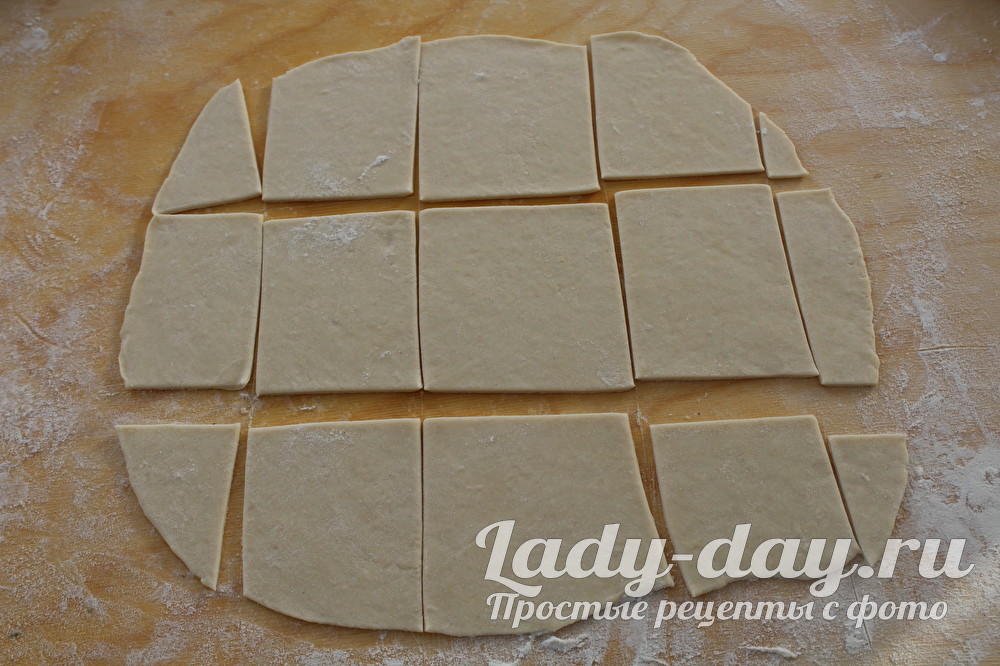 тесто квадратами