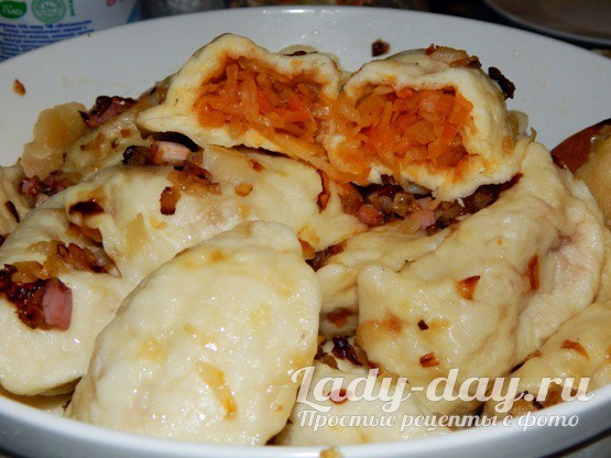 вареники с капустой