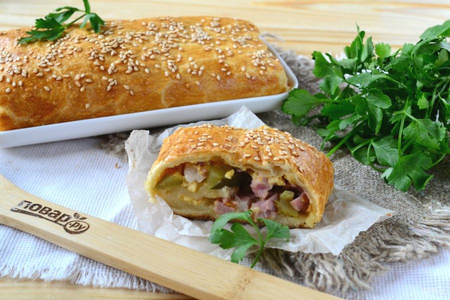 Голландский рулет с ветчиной