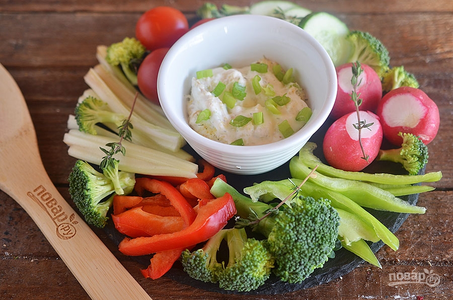 Вегетарианская закуска с редиской