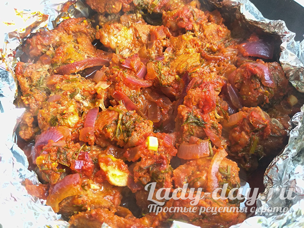 мясо в фольге