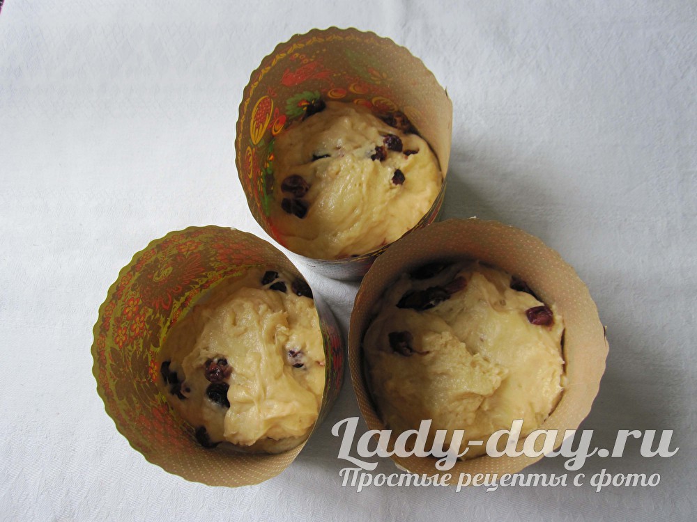 тесто в форме