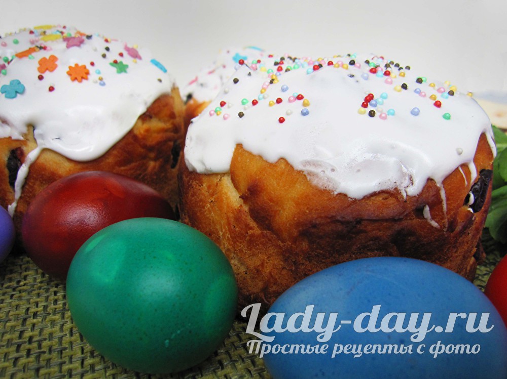 Кулич на кефире фото