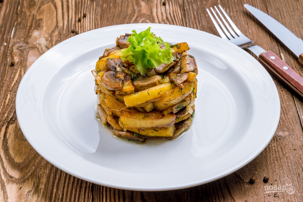 Жареная картошка с грибами