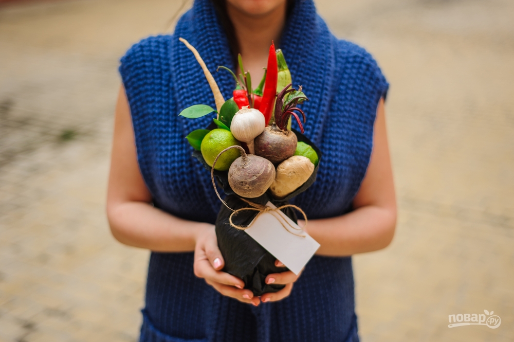 Съедобный букет из овощей