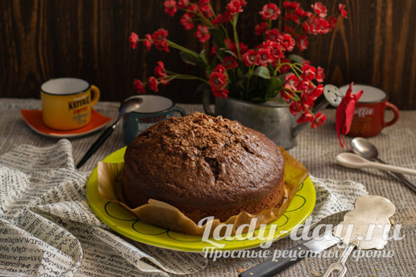 простой шоколадный торт
