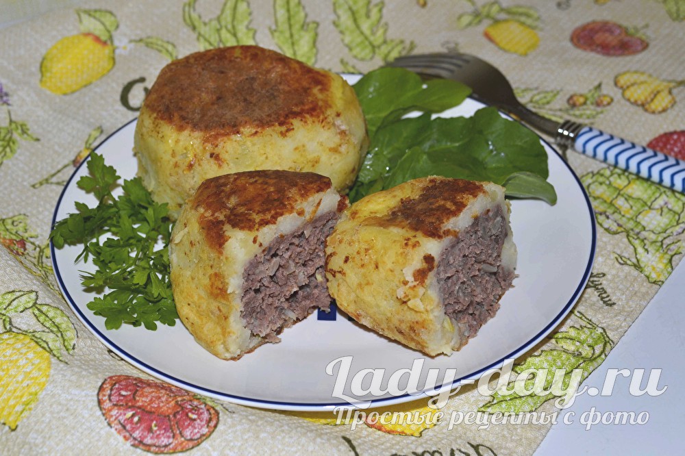 картофельные зразы с фаршем фото
