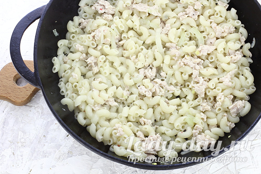 макарон по-флотски с фаршем фото