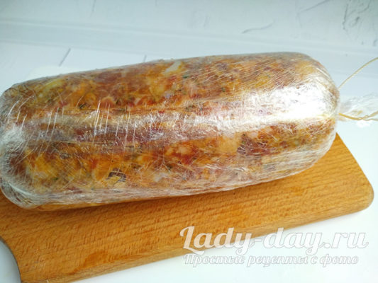 формуем форму колбасы