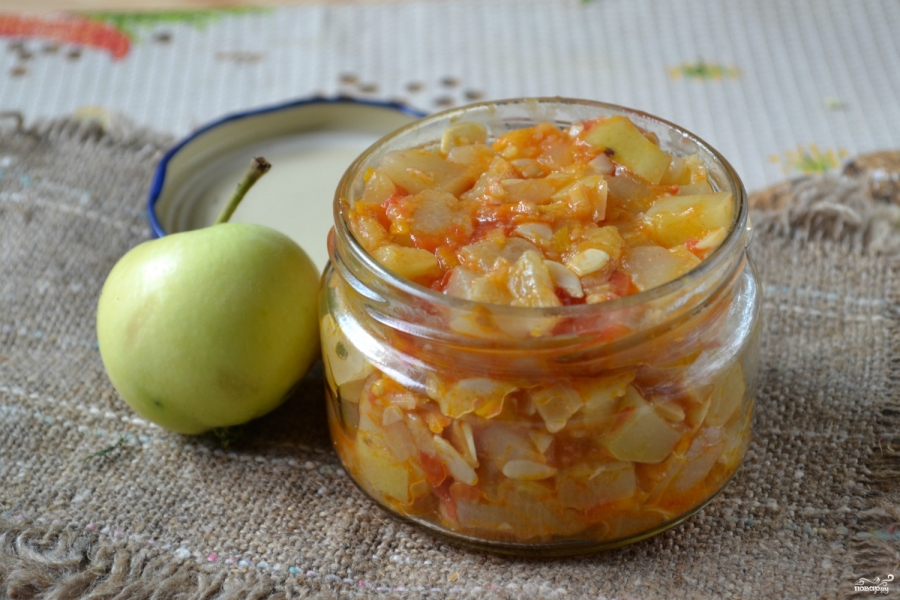 Кабачковая икра с яблоками на зиму