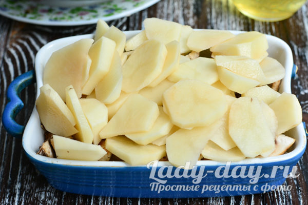 картофель с грибами